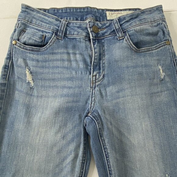 Pistola Women's size 28 Skinny Stretch Blue Jeans Ankle Zippers Destroyed - Picture 9 of 10